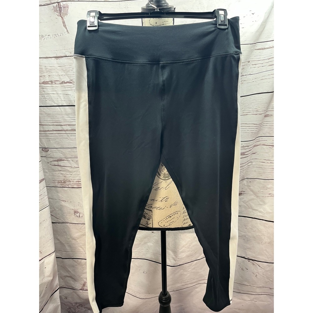 SO High Rise 7/8 Legging The‎ Sporty Pant Black White Colorblock Womens XL NWT